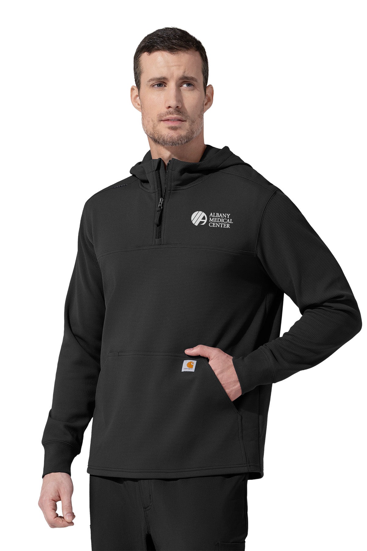 Carhartt® Layers Zip Waffle Hoodie + Logo