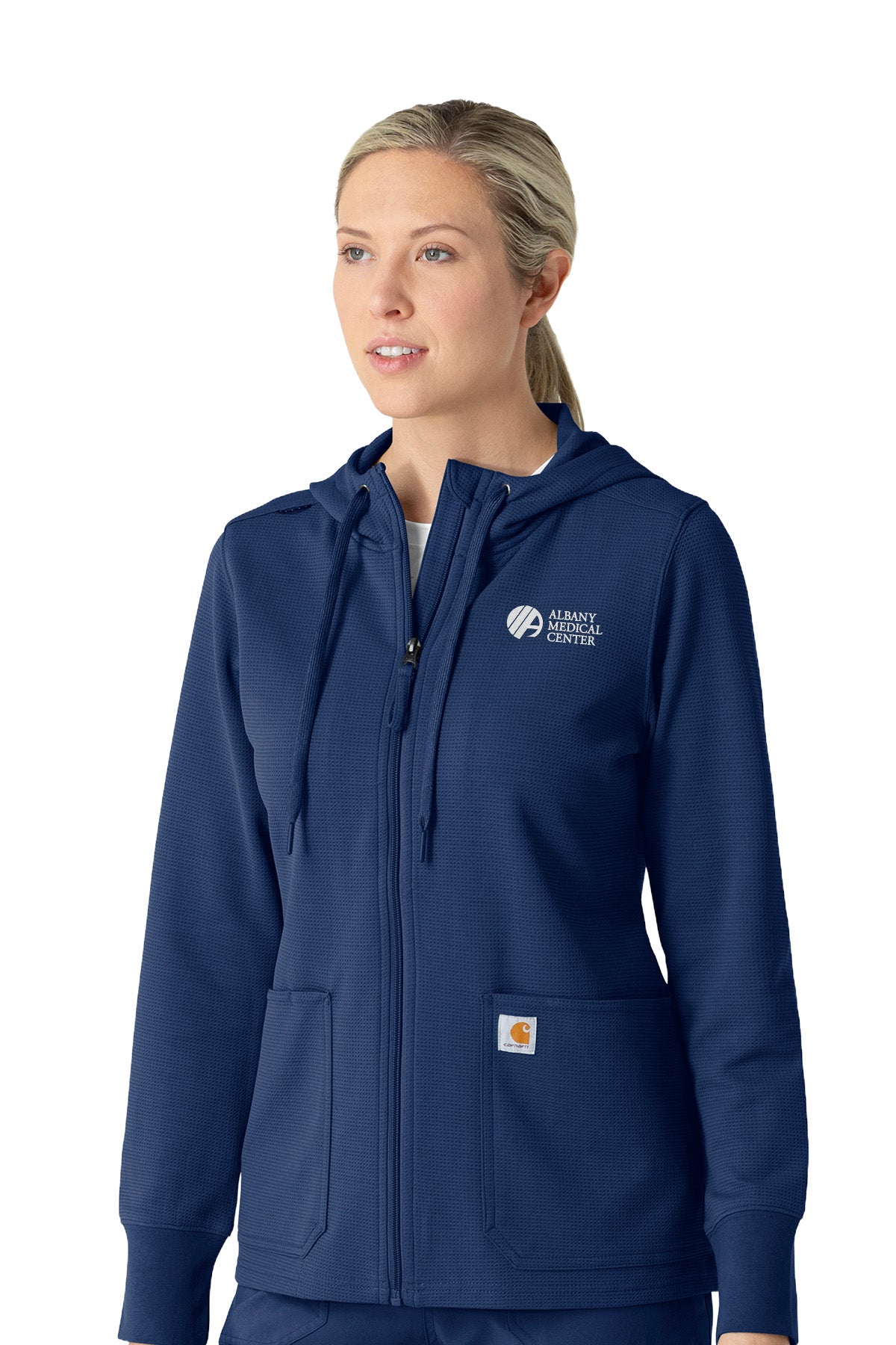 Carhartt® Layers Zip Waffle Hoodie + Logo