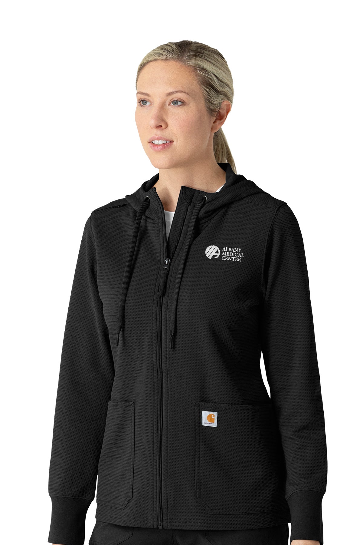 Carhartt® Layers Zip Waffle Hoodie + Logo