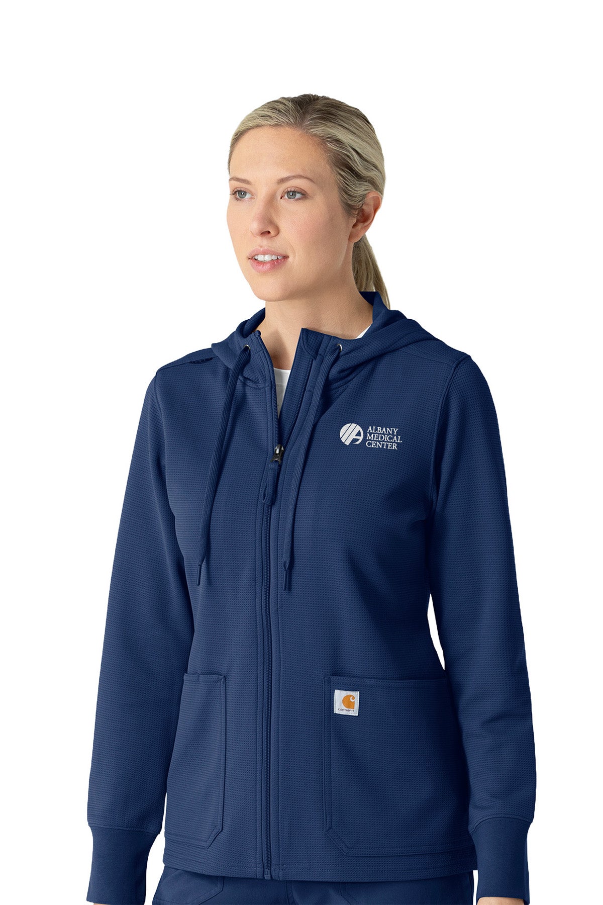 Carhartt® Layers Zip Waffle Hoodie + Logo