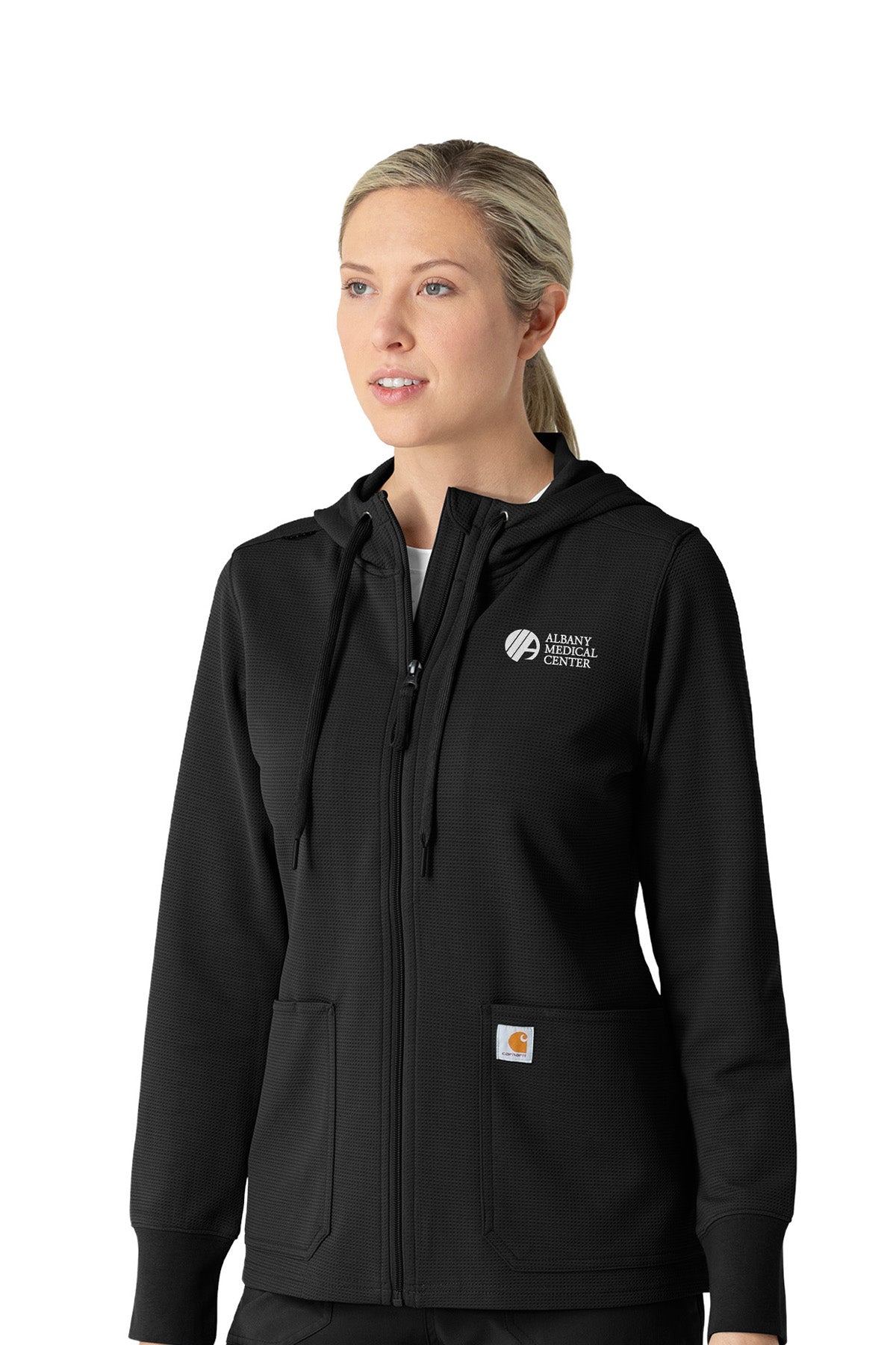 Carhartt® Layers Zip Waffle Hoodie + Logo