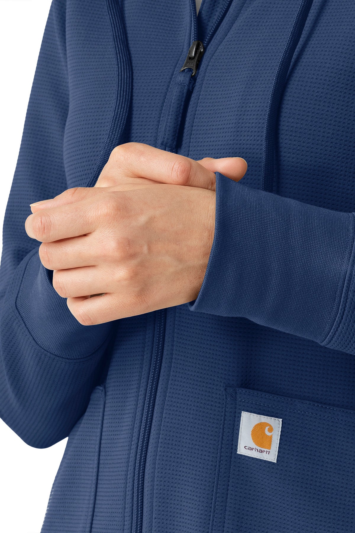 Carhartt® Layers Zip Waffle Hoodie + Logo